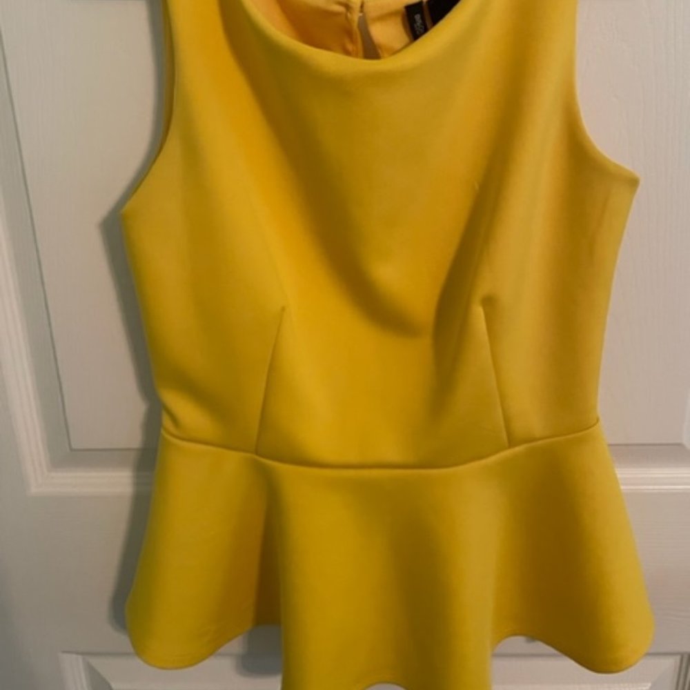 Yellow Peplum Top